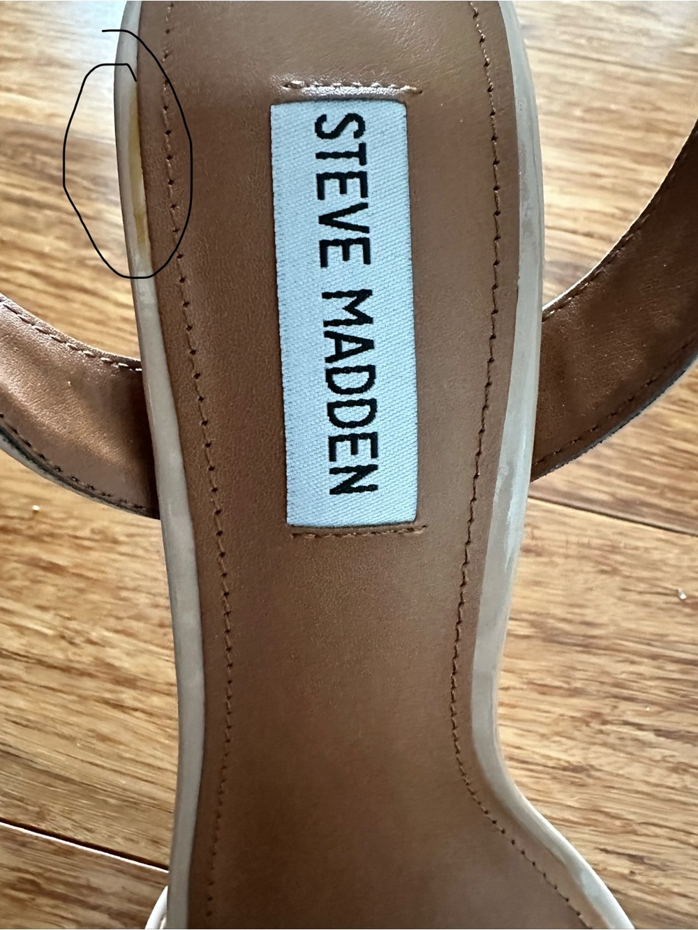 Steve Madden Nude Patent Ankle-Strap Stiletto heels - Picture 10 of 12